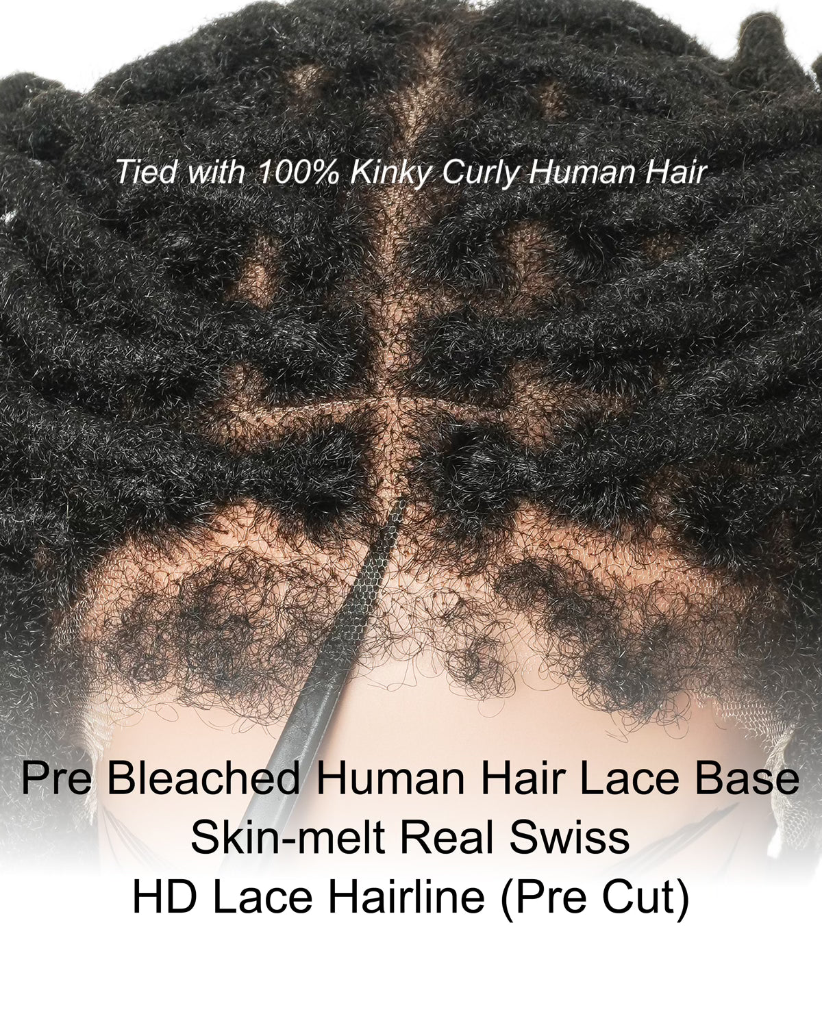 Perruque 100 % cheveux humains naturels pré-décolorés, HD, entièrement en dentelle, 45 cm, avec pointes bouclées