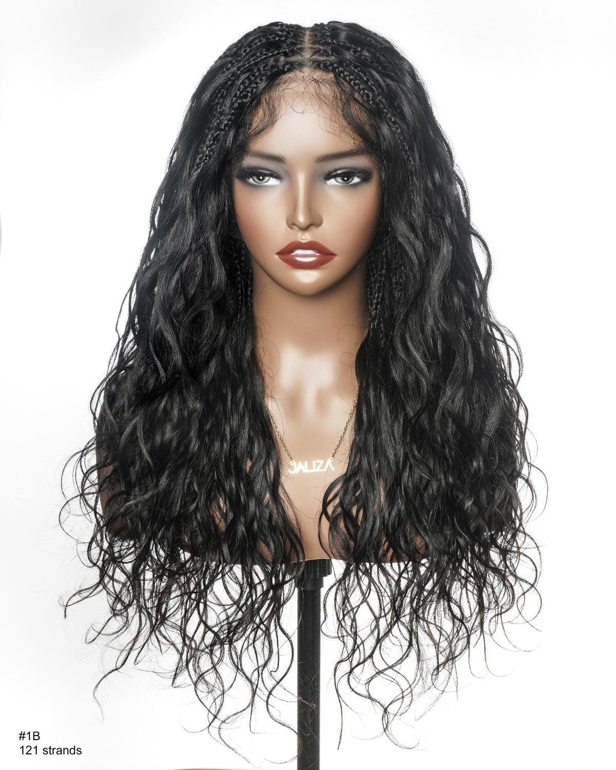 Michelle - Perruque Bora Bora Body Wave tressée de tresses Boho, entièrement lacée, cheveux humains vierges 100 % pré-décolorés