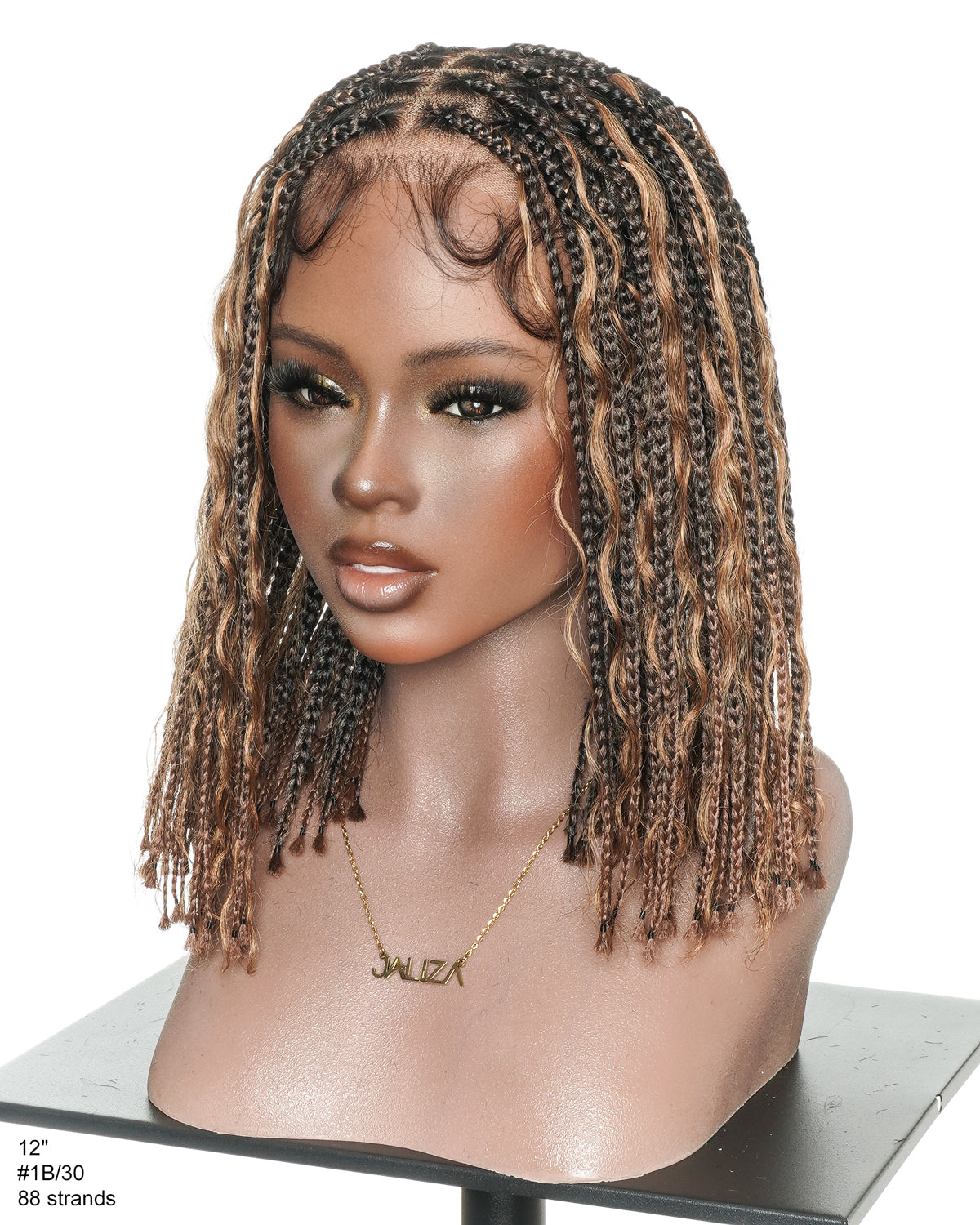 Perruque tressée de 12 pouces "Boho Box Braid" entièrement prélavée