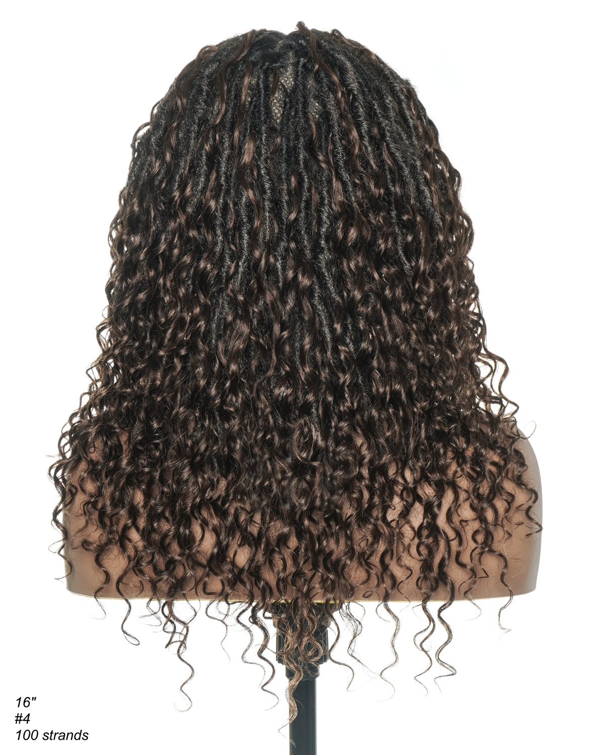 Perruque de Locs Boho sans nœuds en cheveux humains naturels avec boucles Boho et dentelle suisse HD, qualité salon