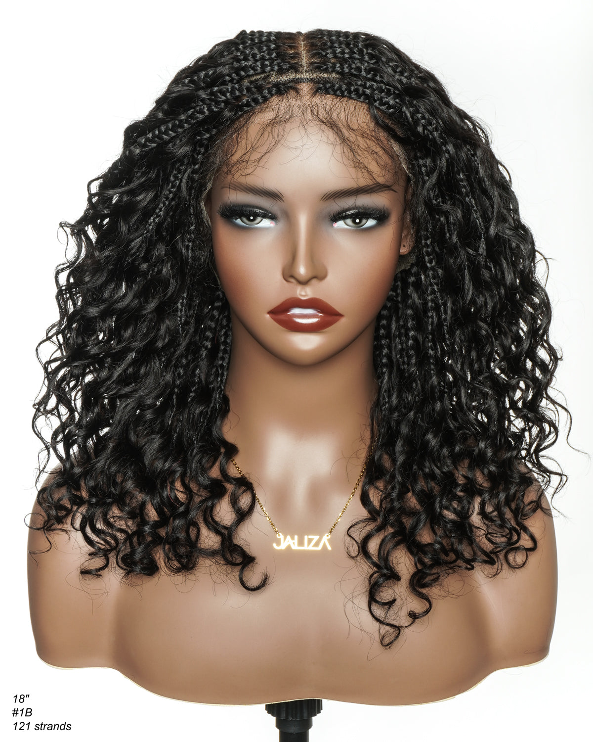 Lumina - 18" Piano Color Swiss HD Full Lace Human Hair Boho Braided Wig