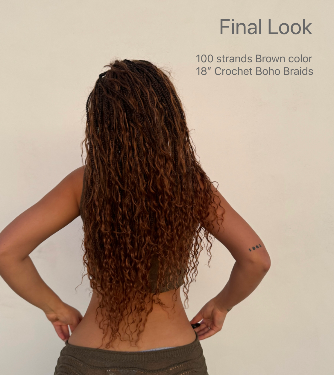 Kiki Tresses au Crochet - 30-75 cm Avec Boucles de Cheveux Humains 100 Brins/Paquet Ondulées Profondes