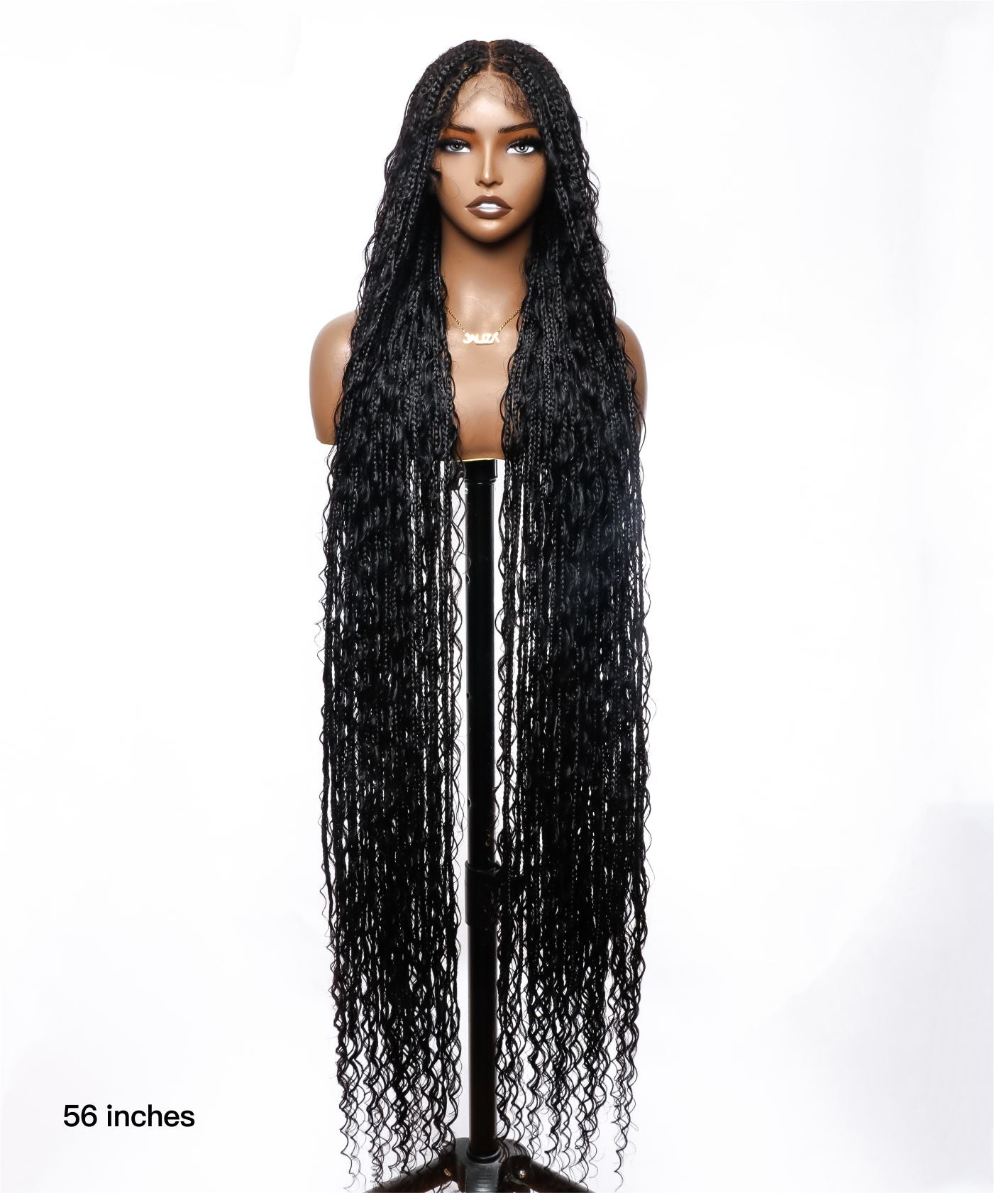 Perruque tressée de cheveux humains pré-décolorés, sans enchevêtrement, en dentelle HD de 142 cm, sans nœuds, style bohème, 100 mèches - Racines de cheveux humains et boucles bohèmes et cheveux de bébé