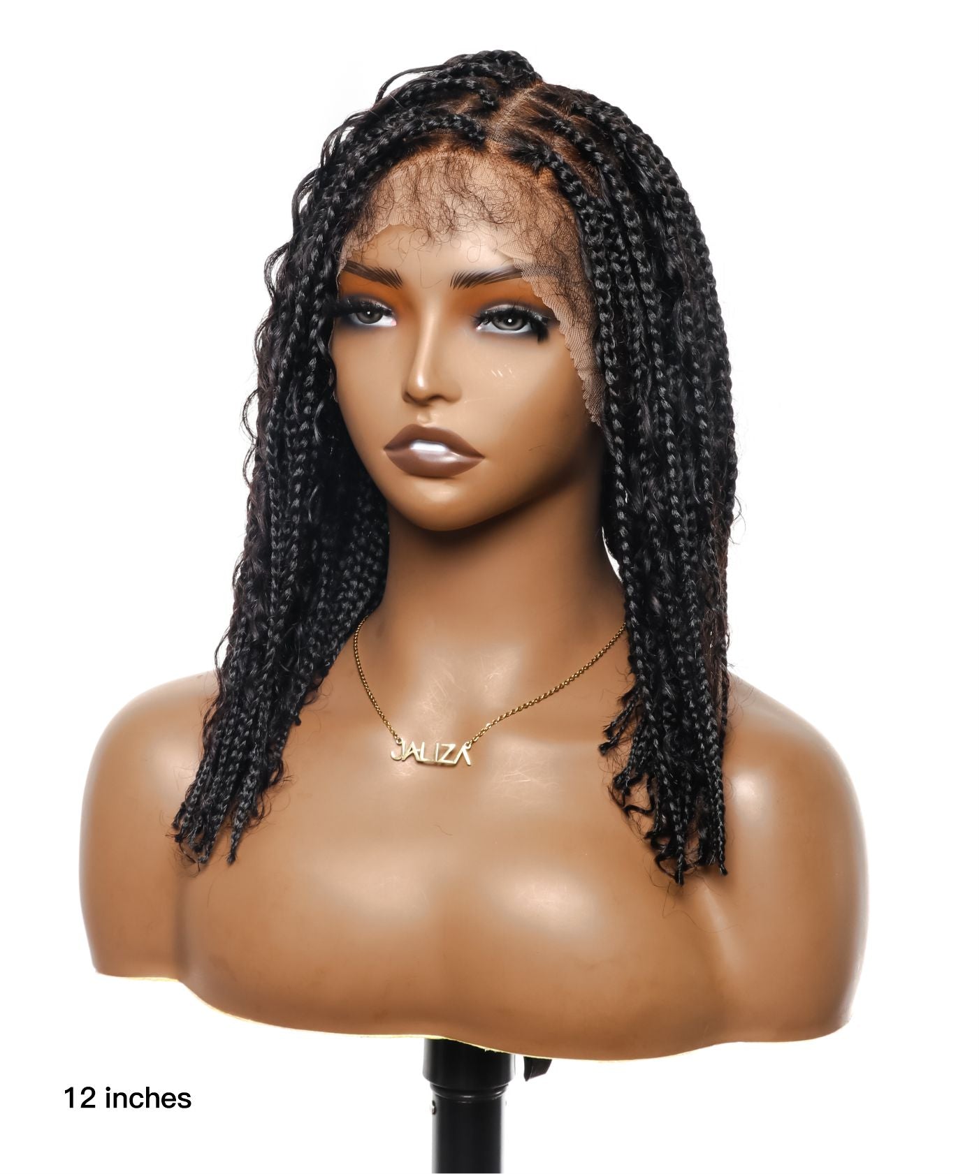 Petites et Grandes Tailles Uniquement - Perruque Tressée de Type Boho, Cheveux Humains HD Pré-décolorés, 12" et 24"