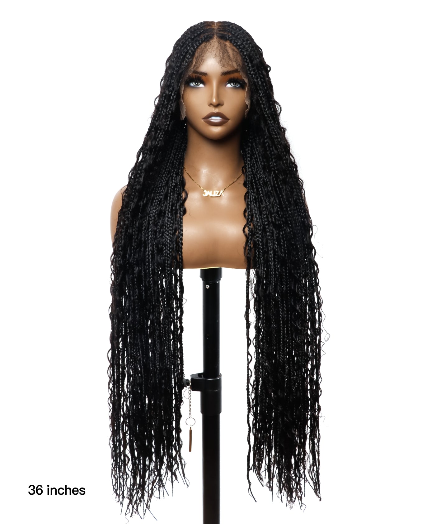 Perruque tressée de tresses Boho sans nœuds en dentelle HD Suisse sans enchevêtrement, en cheveux humains pré-décolorés, 88 mèches