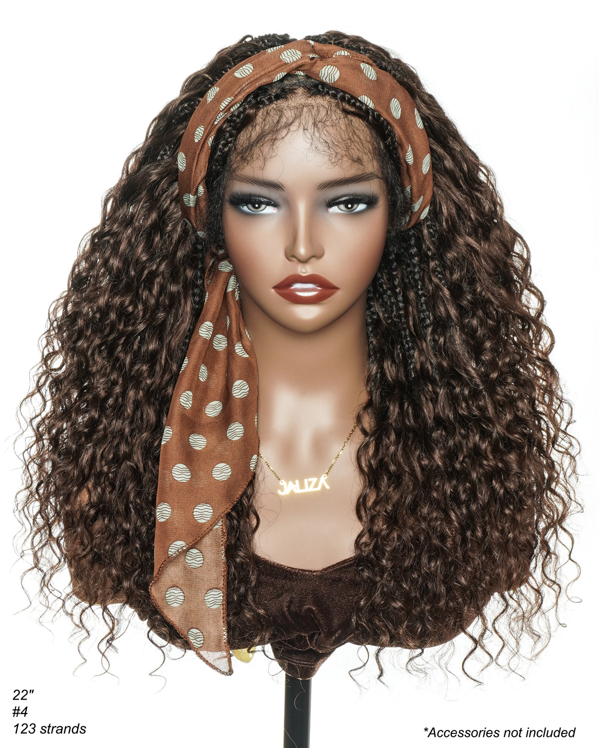 Tiana - Perruque Tressée en Cheveux Humains Pré-décolorés Bouclés Espagnols Miracle Braids Boho Swiss HD Full Lace