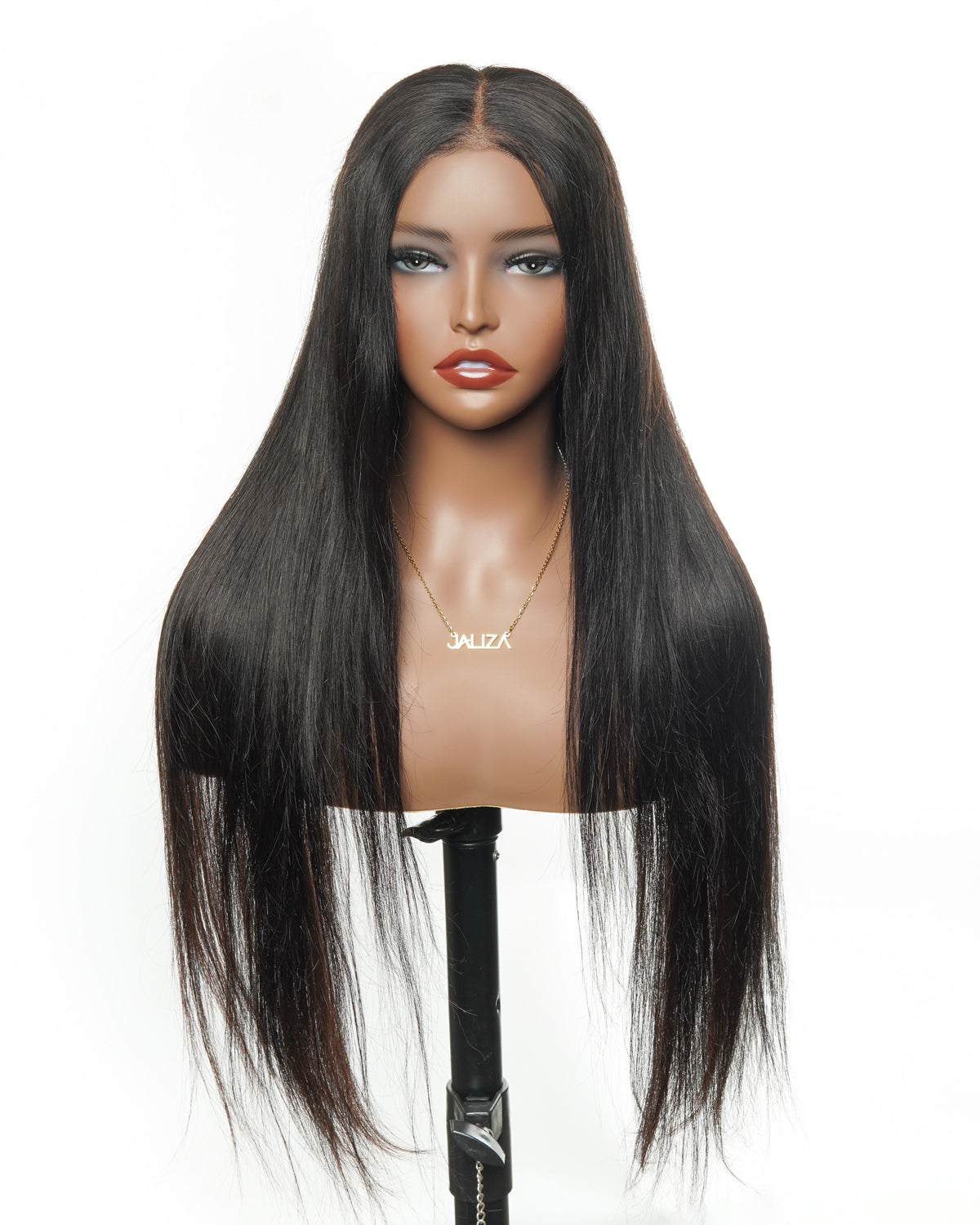 Glamvivi Perruque prête à porter 71 cm, cheveux humains vierges, pré-décolorée, sans colle, dentelle HD, lisses (pour le marché américain uniquement)