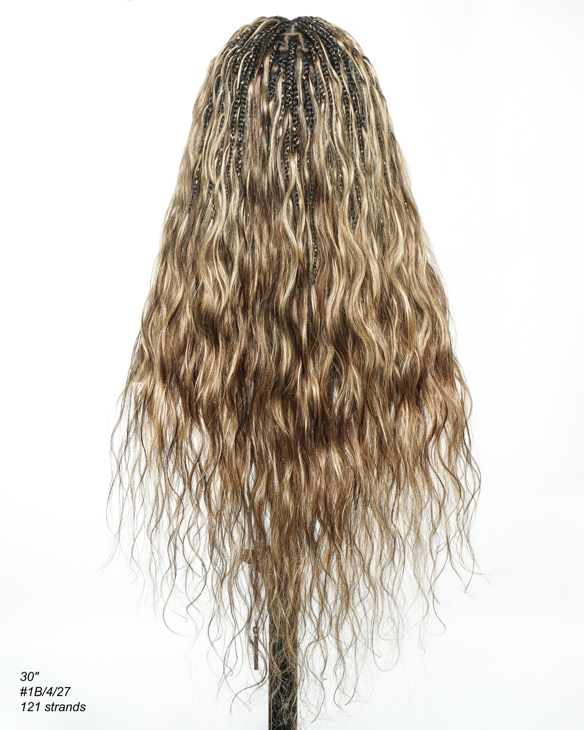 Michelle - Perruque tressée miracle sans colle style salon, dentelle suisse HD pré-blanchie, tresses Boho Bora Bora, boucles corps ondulé cheveux humains
