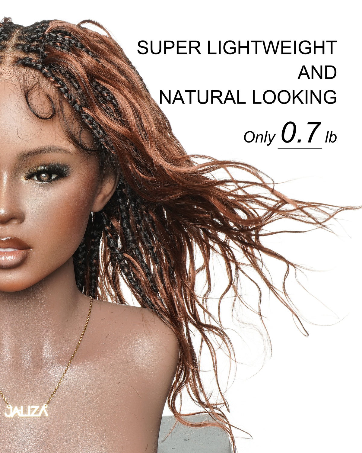 Michelle - Cheveux Humains Châtain Foncé Rougeâtre N°33 Sans Colle Ondulés Type Body Wave Bouclés Pré-décolorés HD Perruque Tressée Boîte Bohème Sans Nœuds à Dentelle Totale
