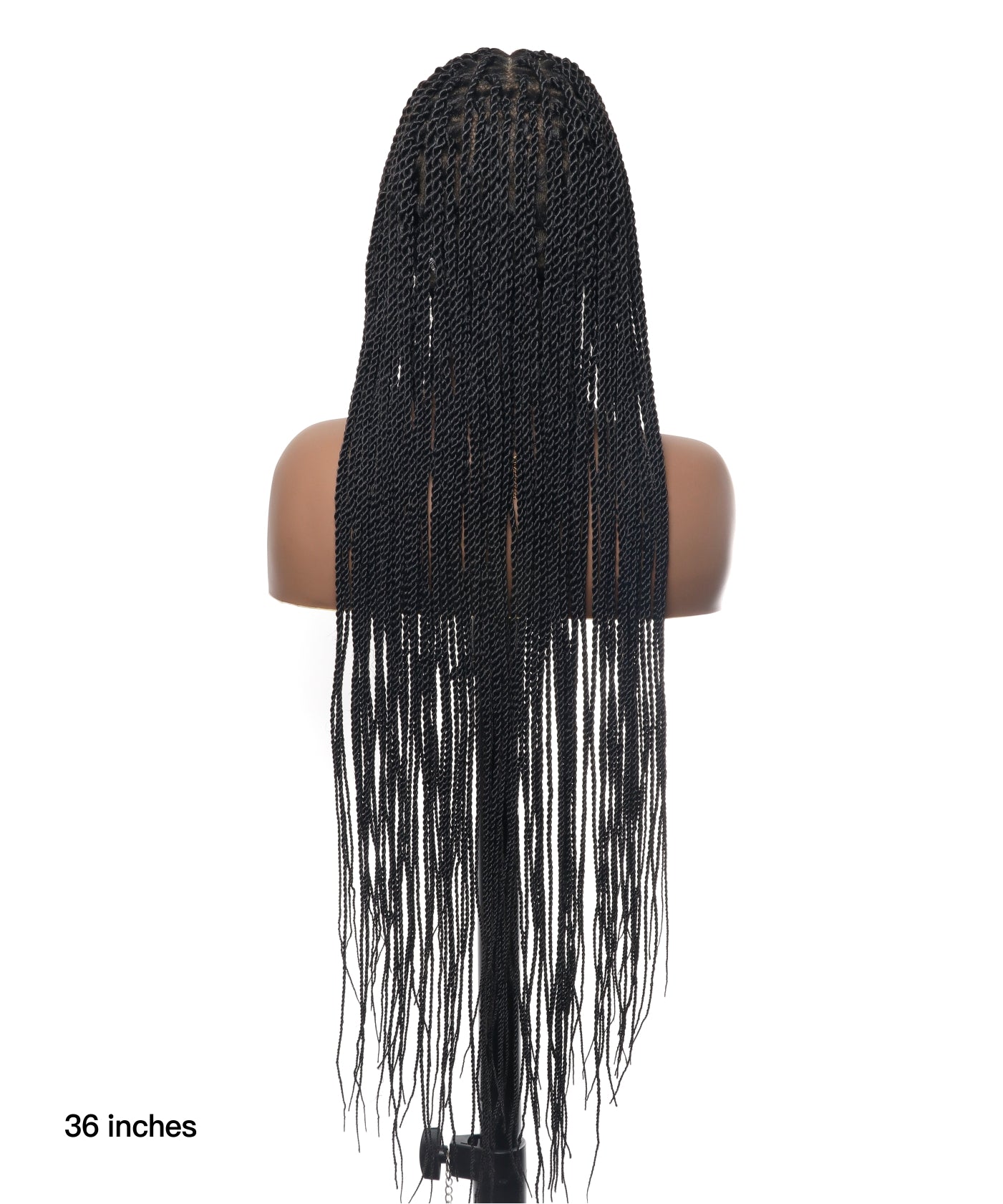Perruque tressée Senegalese Twist Style 36" Swiss HD Full Lace Haute Densité 100 Brins