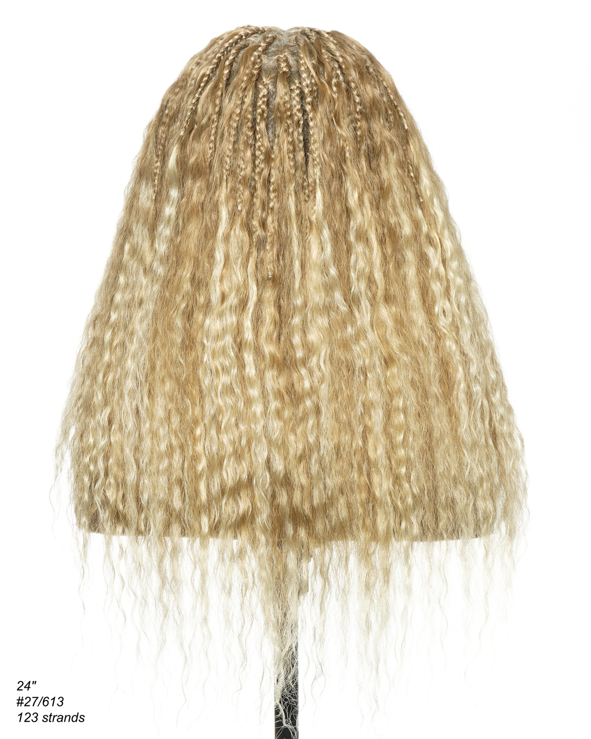 Raina - Perruque tressée Bohème ondulée et humide, adaptée aux petites têtes (bonnet de petite taille pour petite tête)