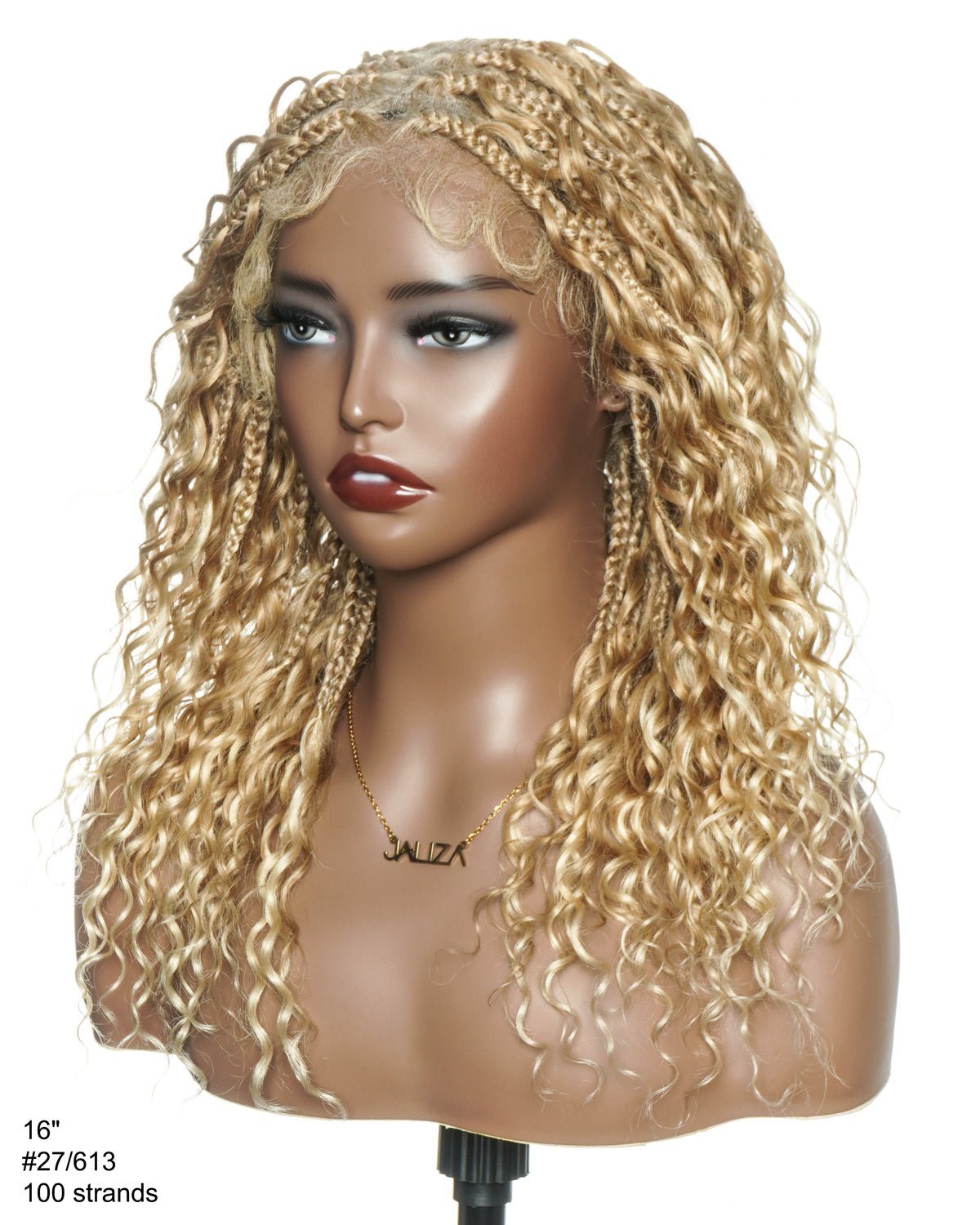 Lumina - 18" Piano Color Swiss HD Full Lace Human Hair Boho Braided Wig