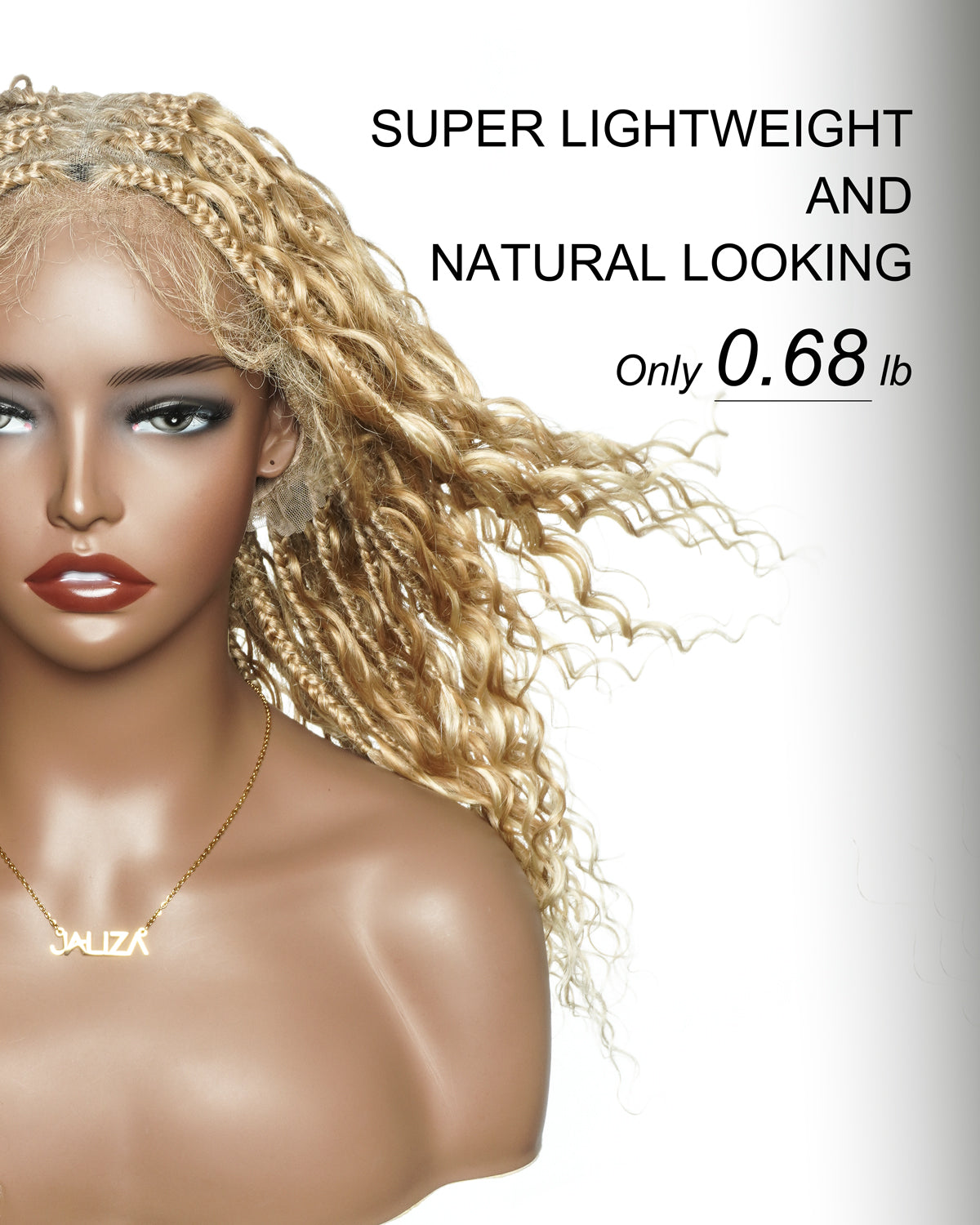 Lumina - 18" Piano Color Swiss HD Full Lace Human Hair Boho Braided Wig