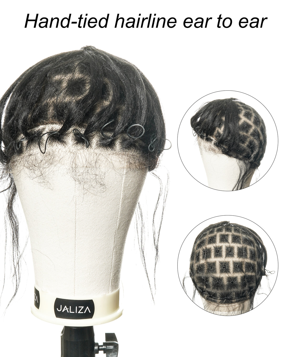 Bonnet HD entièrement lacé pour le tressage de cheveux - Cheveux humains avec baby hair - Pour l'alopécie et les cheveux clairsemés