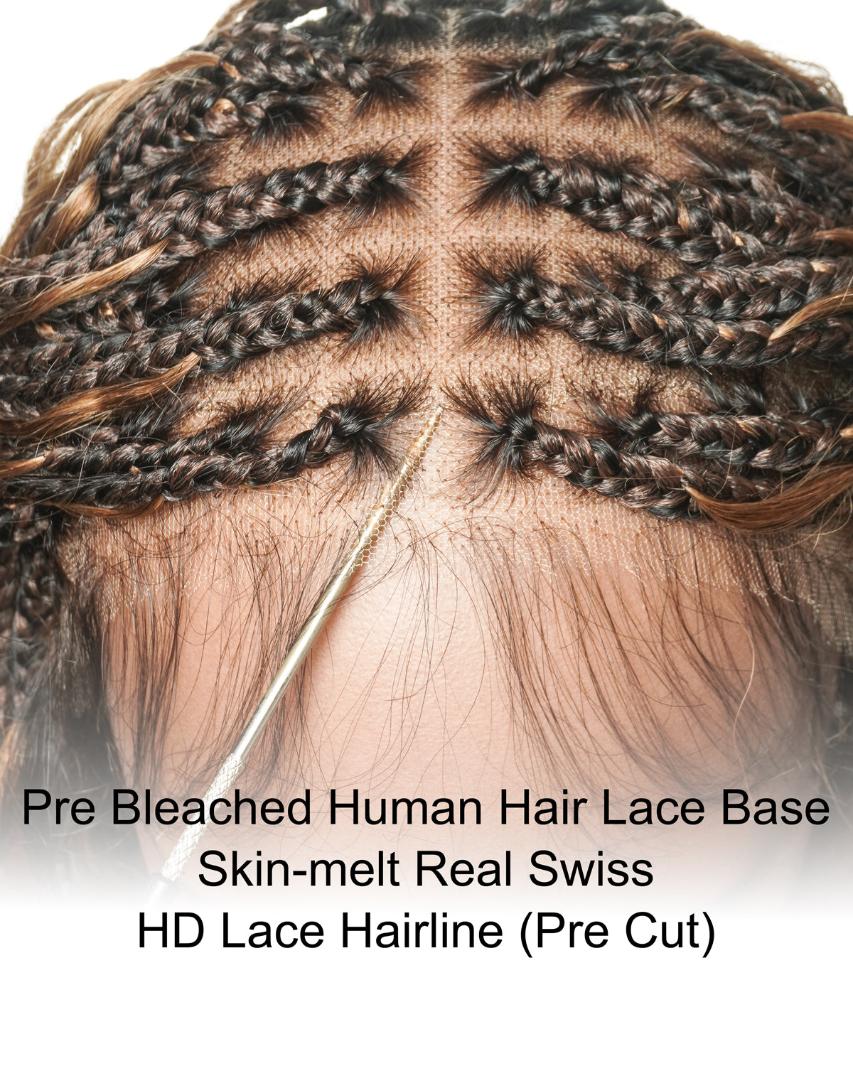 Perruque tressée boîte bohème avec boucles en cheveux humains pré-décolorés, 36 pouces, couleur mélangée 1B 30 27, 121 mèches