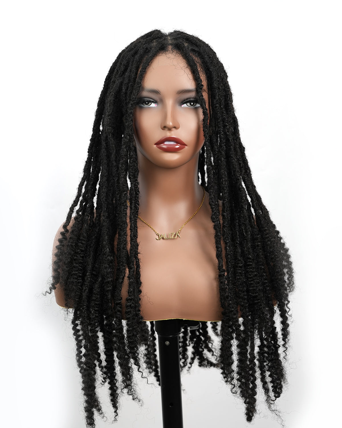 Perruque dreadlock sans nœuds en cheveux humains 100 % naturels, pré-décolorés, qualité salon, avec lace front HD