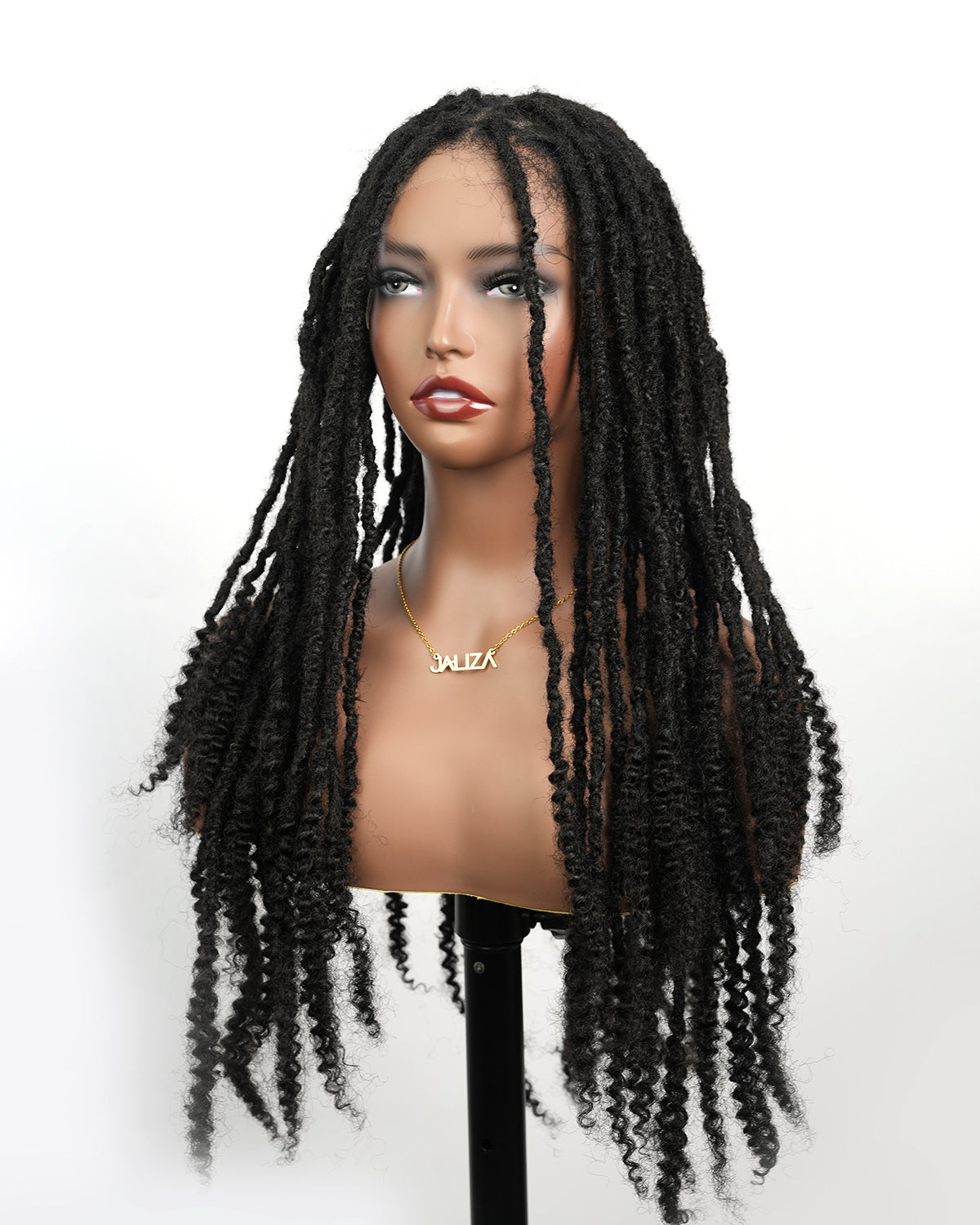 Perruque dreadlock sans nœuds en cheveux humains 100 % naturels, pré-décolorés, qualité salon, avec lace front HD
