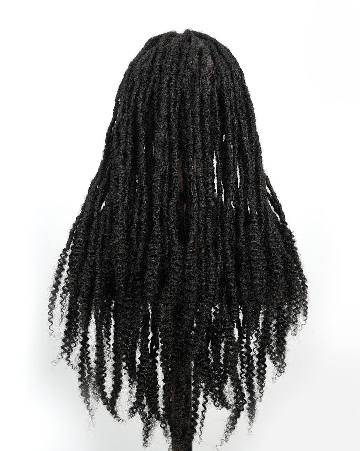 Perruque dreadlock sans nœuds en cheveux humains 100 % naturels, pré-décolorés, qualité salon, avec lace front HD