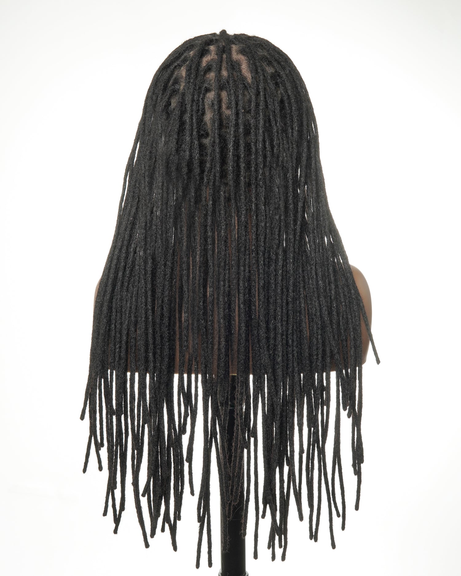 Perruque Lace Front intégrale 100 % cheveux humains dreadlock prélavés HD 100 mèches