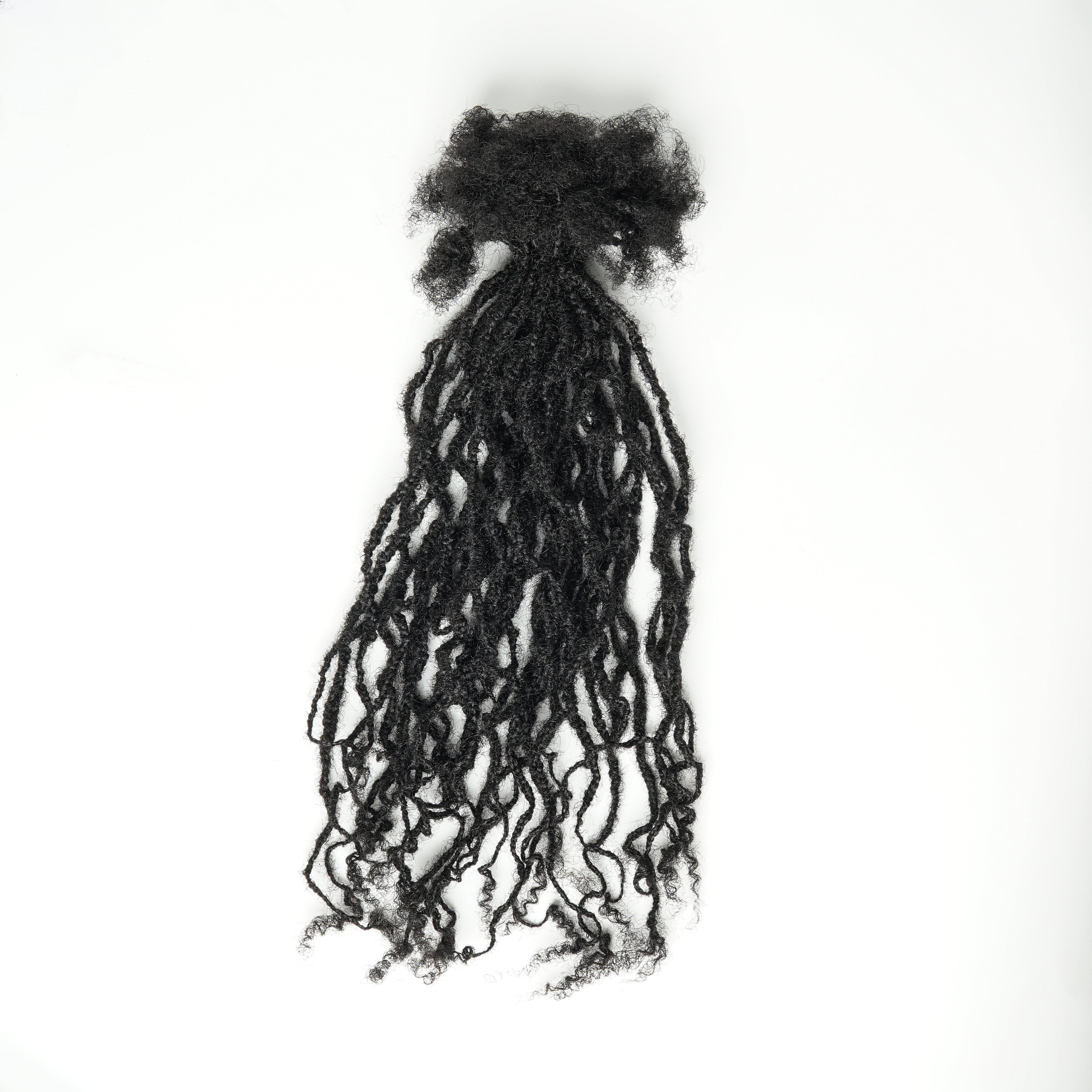 Extensions de Locs 100 % Cheveux Humains Faites à la Main, Largeur Très Fine (0,4 cm) 30 LOCS/Paquet