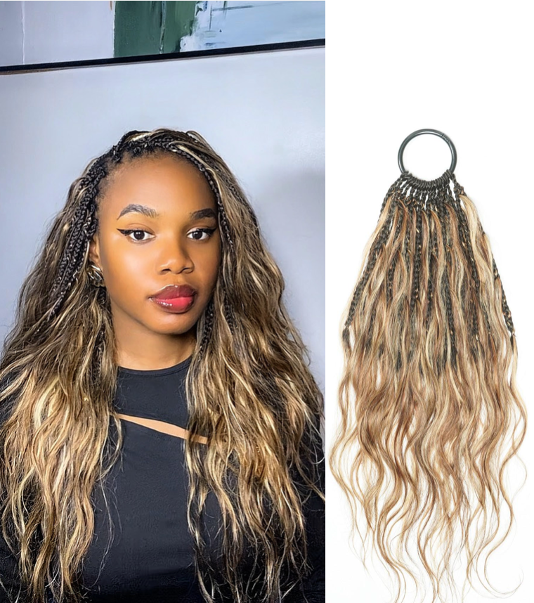 Ghost Loop™ Crochet Boho Braids With Body Wave Human Hair Curls