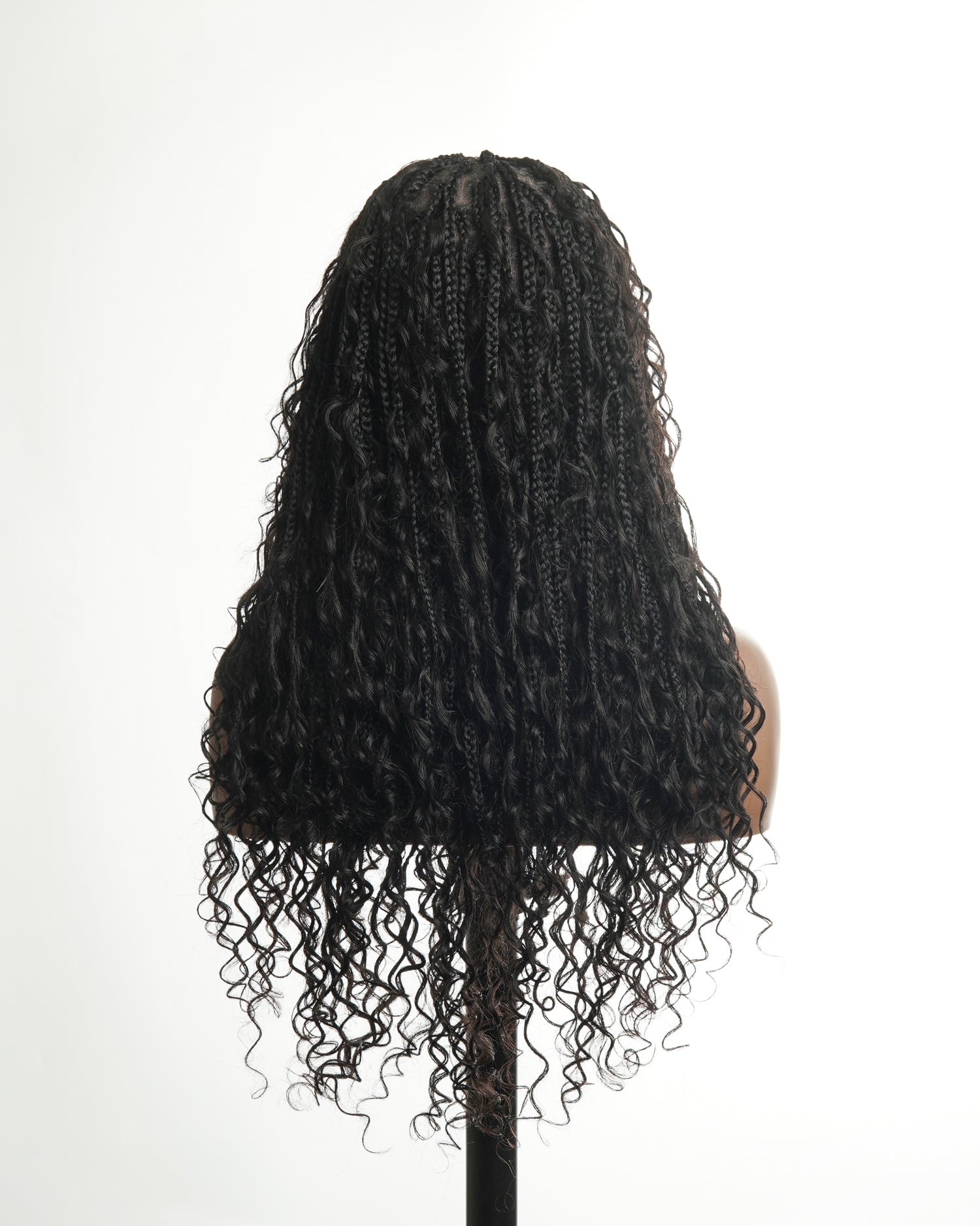 Coco - Perruque tressée en cheveux humains sans colle, pré-coupée HD, dentelle élastique complète, raie libre, prête à l'emploi (dentelle non nouée à la main)