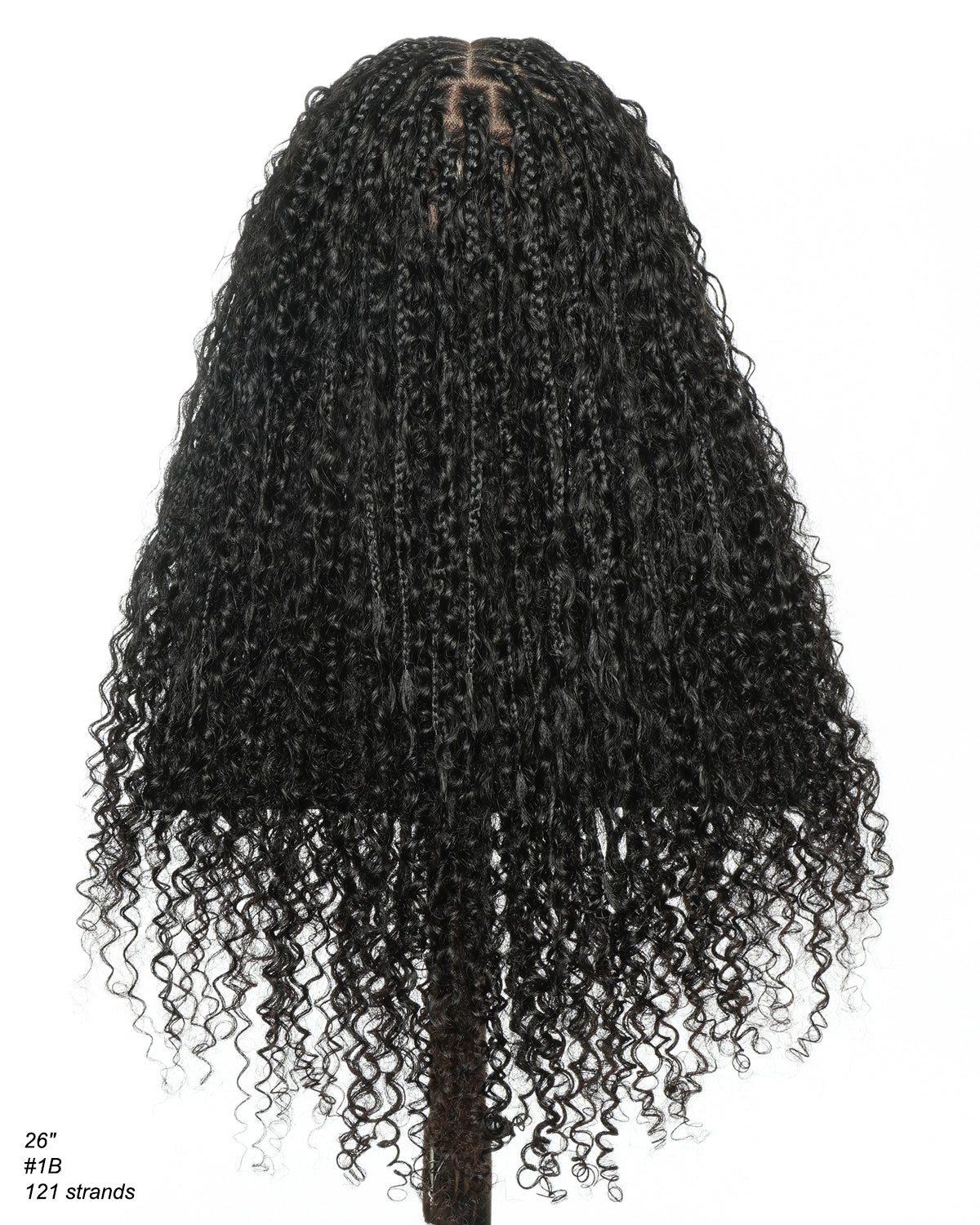 Lulu - Perruque bouclée tressée en dentelle intégrale suisse HD pré-décolorée en cheveux naturels, style bohème, Bora Bora