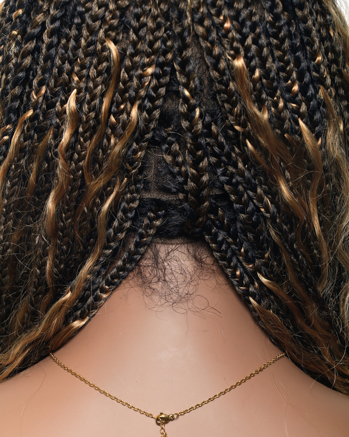 Perruque tressée de 36" avec boucles bohèmes en cheveux naturels et dentelle suisse HD, entièrement nouée à la main - Cheveux de bébé naturels