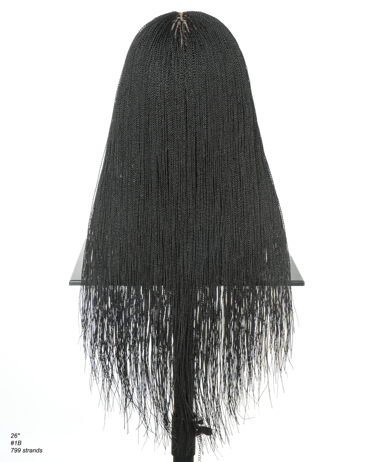 Mica - Perruque HD Suisse pré-décolorée, 26" et 36", à lacets complets, torsades sénégalaises micro sans nœuds, 799 mèches