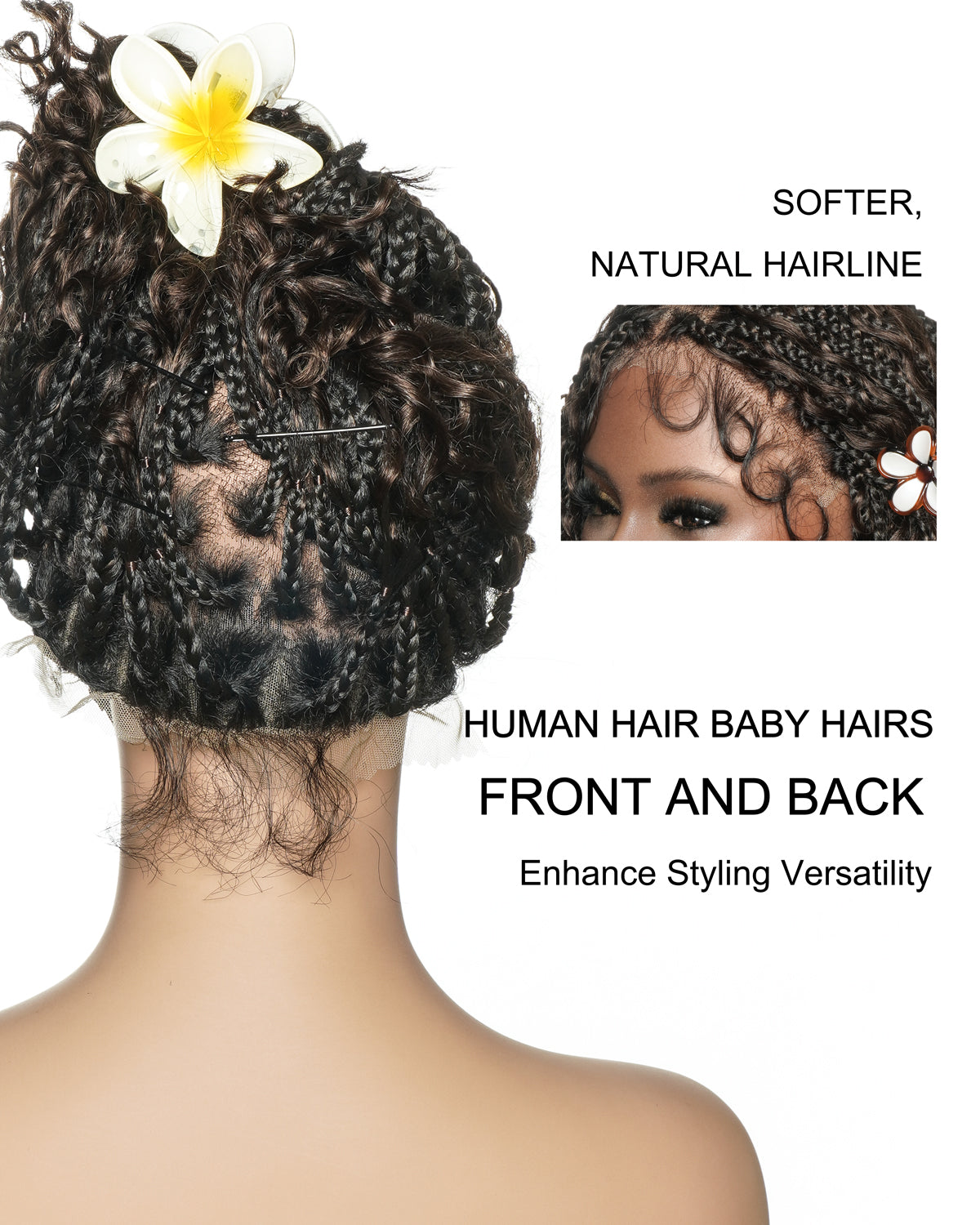 Gloria 12" Bob - JALIZA Slip-On™ Glueless Elastic Lace Water Wave Boho Braided Wig