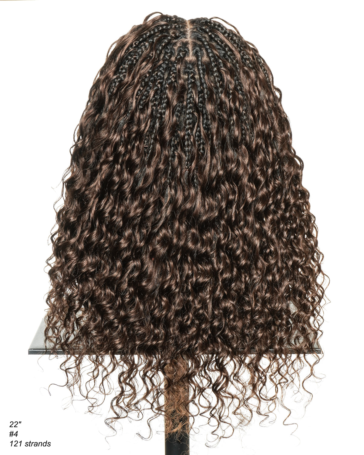Tiana - Perruque Tressée en Cheveux Humains Pré-décolorés Bouclés Espagnols Miracle Braids Boho Swiss HD Full Lace