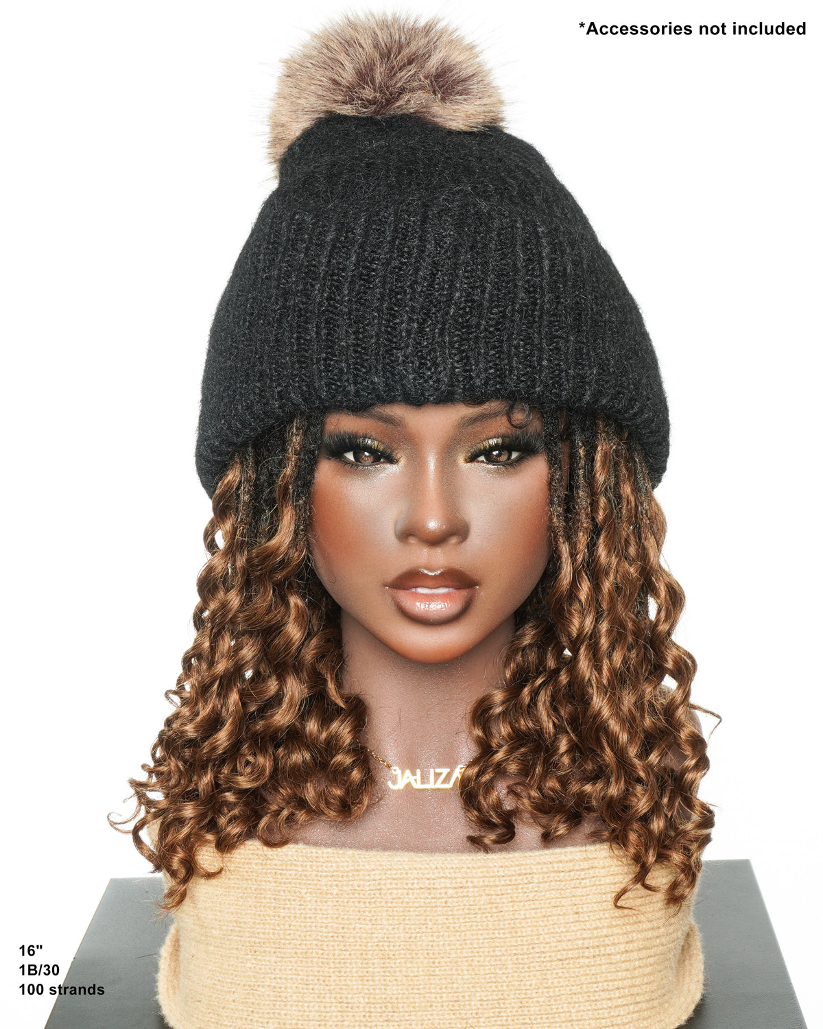 Perruque Glueless Suisse HD Full Lace 14" 100% Cheveux Humains Boho Locs avec Pointes Bouclées Pré-décolorées
