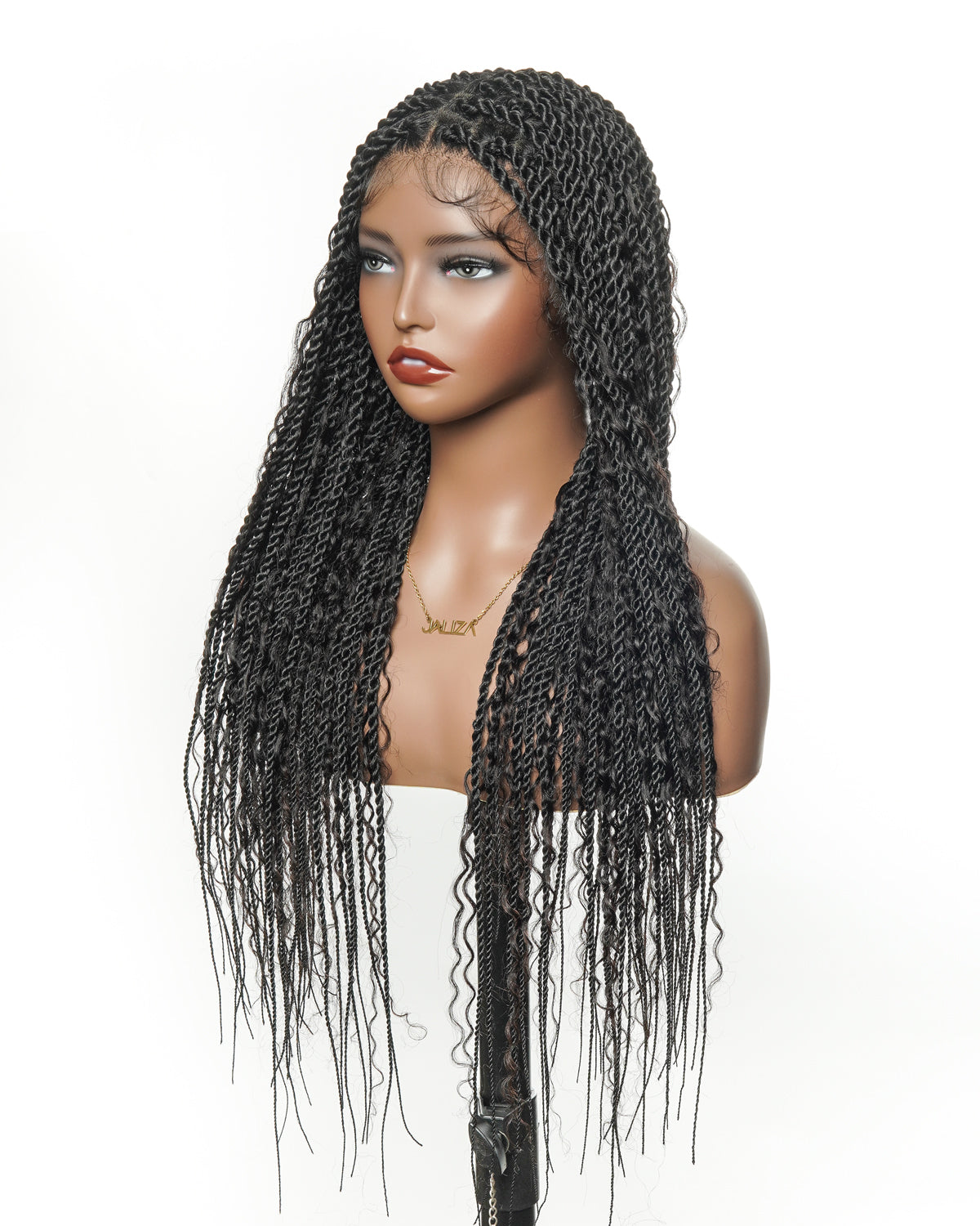 Perruque tressée Boho Island Twist de 30 pouces en cheveux humains HD Lace Blond Miel