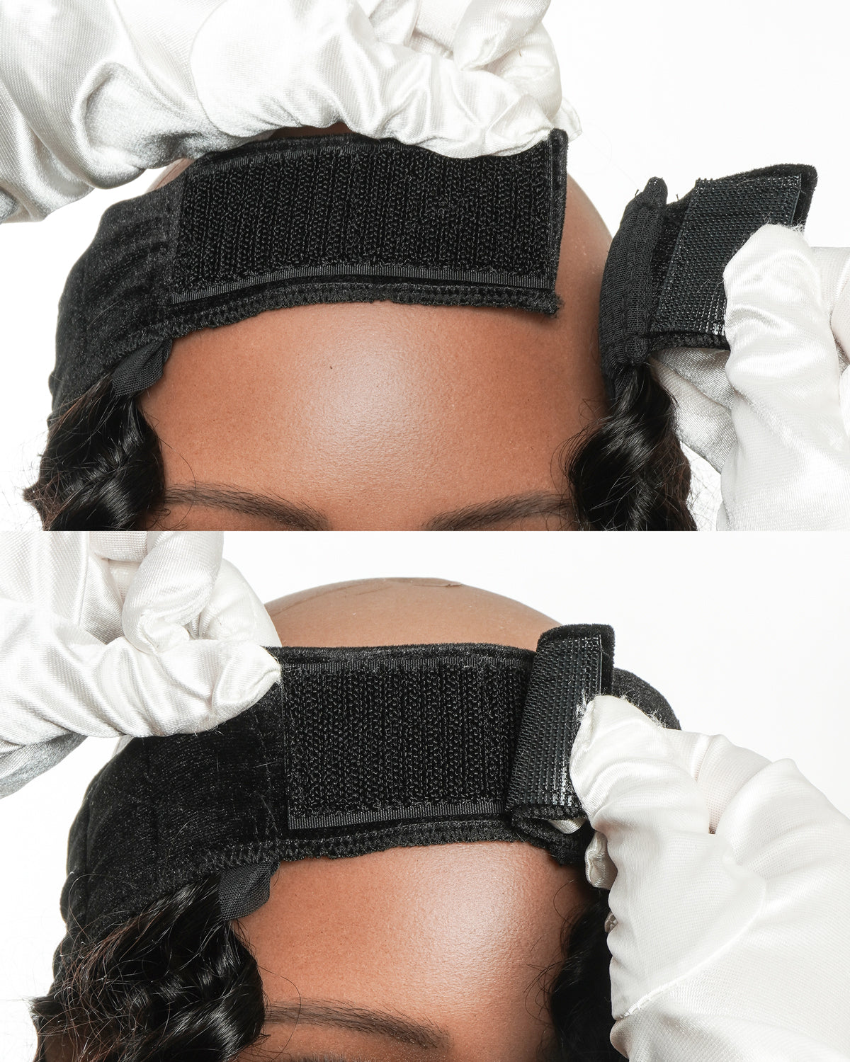 Pièce serre-tête en cheveux 100% humains sans colle de 12" avec bonnet