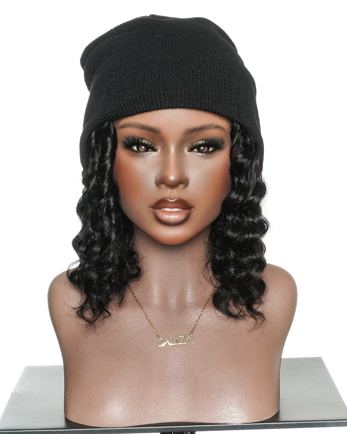Pièce serre-tête en cheveux 100% humains sans colle de 12" avec bonnet