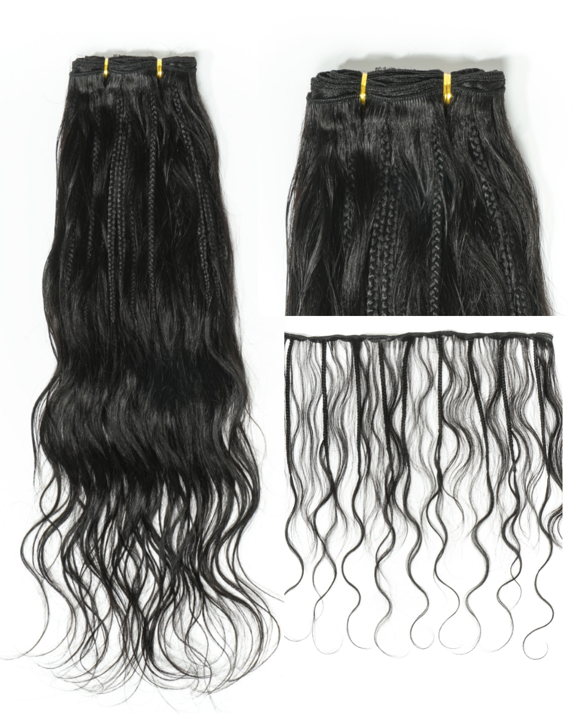 Solution de tressage autonome d'une heure : Nœuds miracle/Tresses Boho au crochet + Lot de tissages en cheveux naturels ondulés