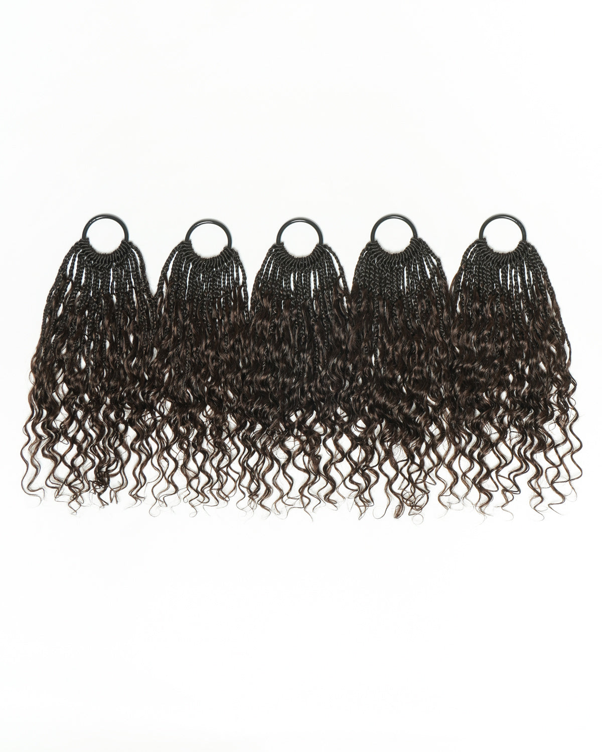 Kiki Tresses au Crochet - 30-75 cm Avec Boucles de Cheveux Humains 100 Brins/Paquet Ondulées Profondes