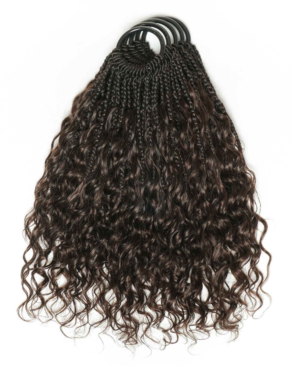 Kiki Tresses au Crochet - 30-75 cm Avec Boucles de Cheveux Humains 100 Brins/Paquet Ondulées Profondes