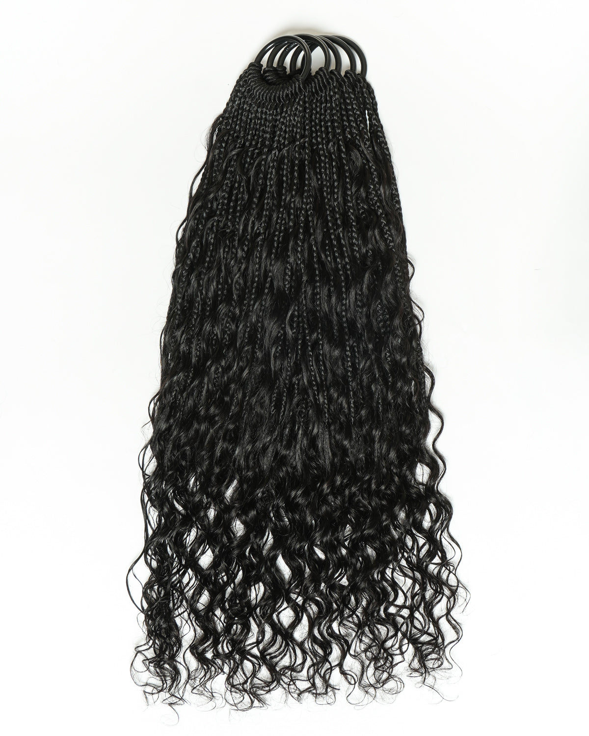 Kiki Tresses au Crochet - 30-75 cm Avec Boucles de Cheveux Humains 100 Brins/Paquet Ondulées Profondes