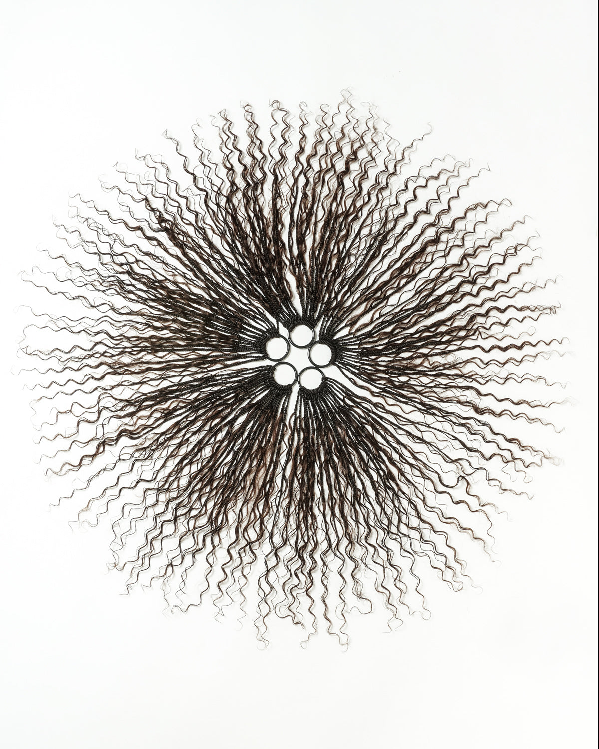Kiki Tresses au Crochet - 30-75 cm Avec Boucles de Cheveux Humains 100 Brins/Paquet Ondulées Profondes