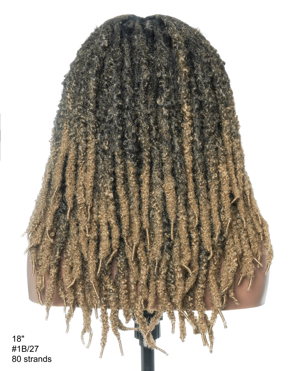 Perruque en dentelle complète suisse HD de 18 pouces avec fausses locks douces et vieillies pré-décolorées