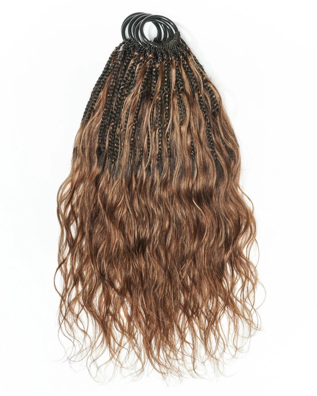 Tresses de style bohème au crochet Ghost Loop™ de 18 pouces avec boucles de cheveux humains