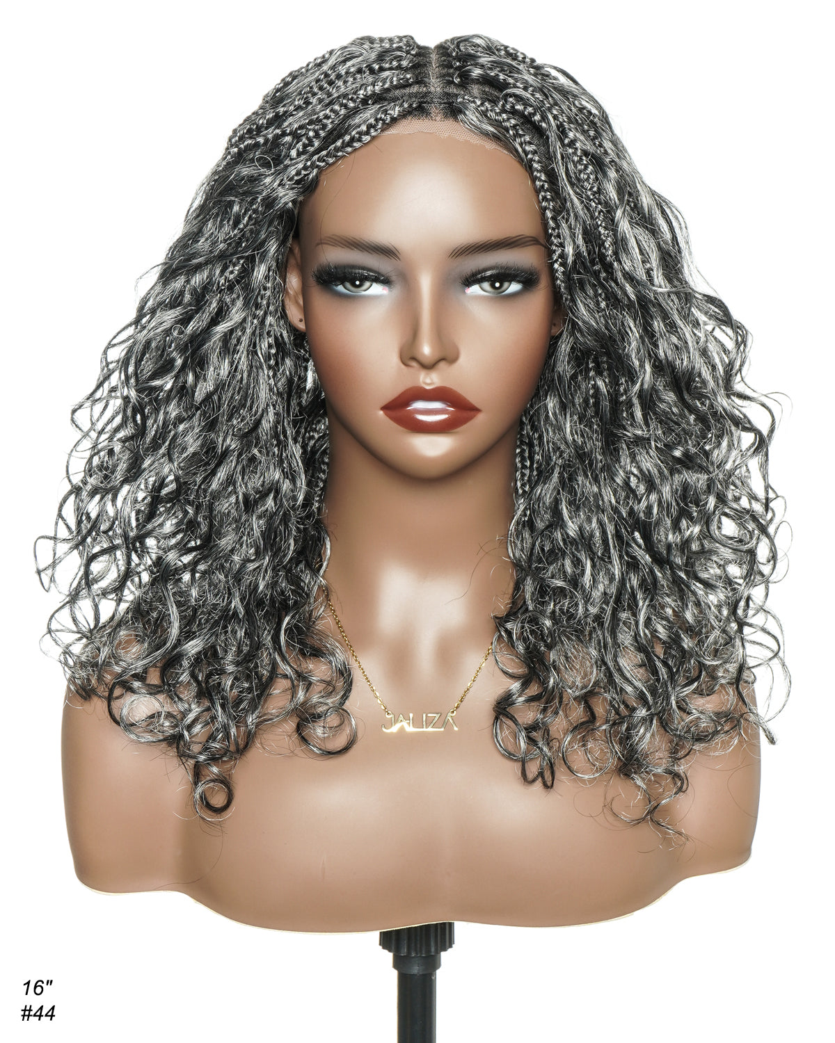 Perruque tressée en cheveux naturels, sans colle, 16 pouces, HD pré-coupée, entièrement en dentelle élastique, légère, prête à l'emploi, tresses bohèmes en boîte.