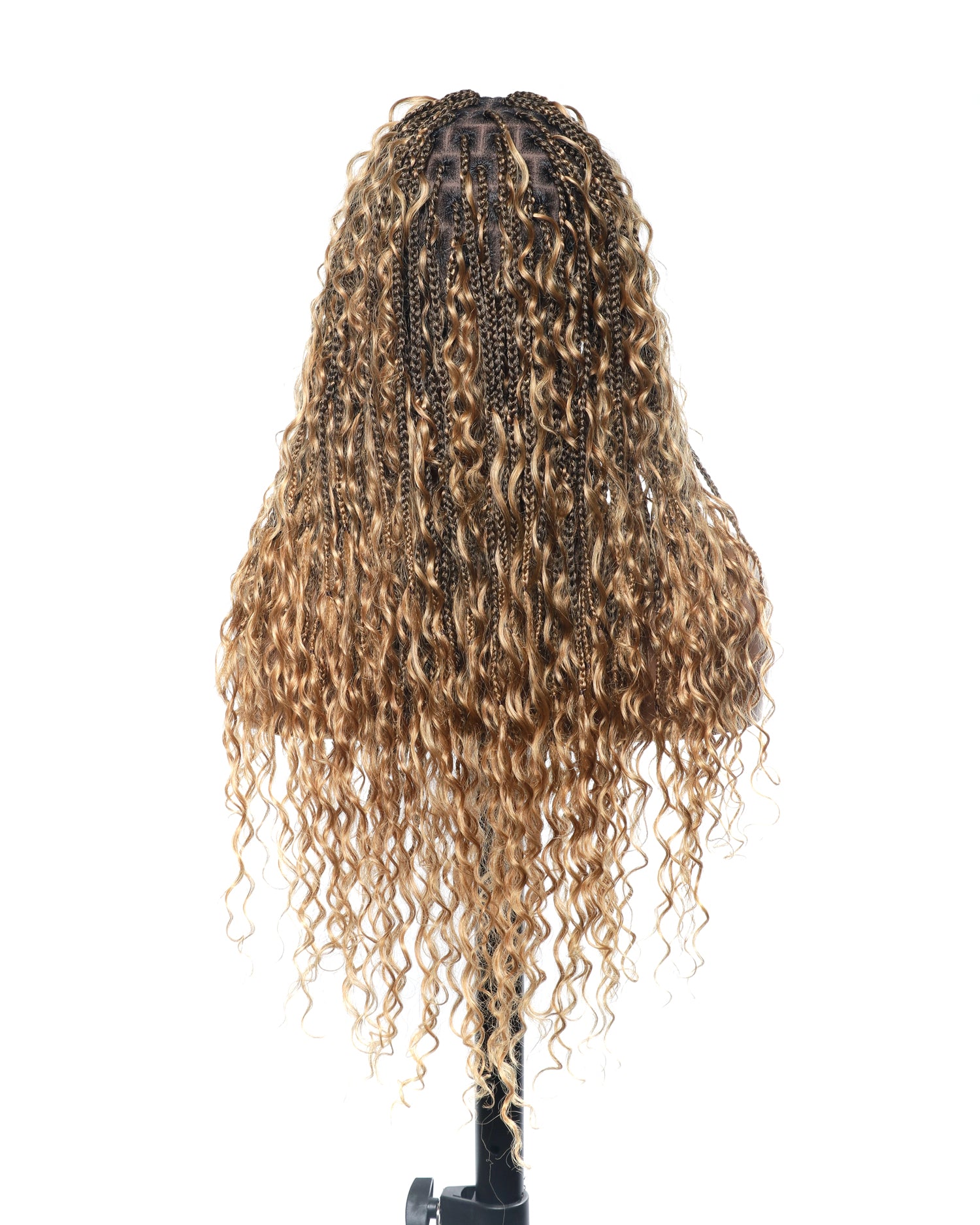 Coco - Perruque tressée en cheveux humains sans colle, pré-coupée HD, dentelle élastique complète, raie libre, prête à l'emploi (dentelle non nouée à la main)