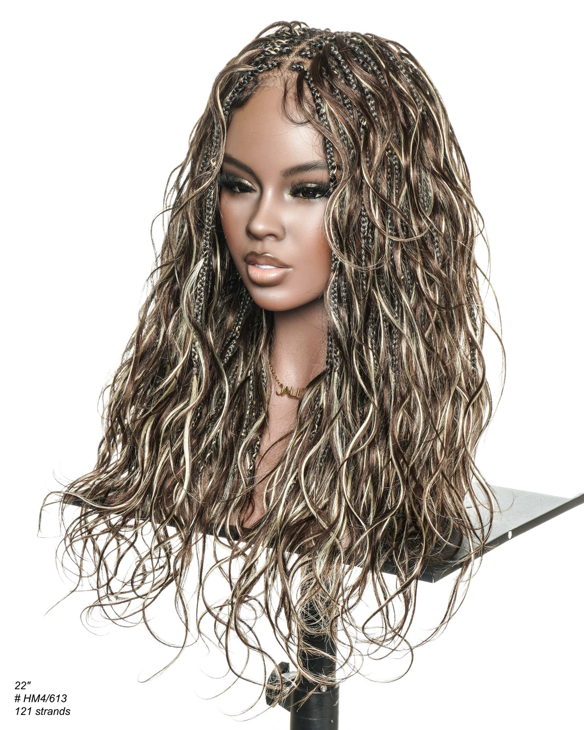 Michelle - Perruque tressée miracle sans colle style salon, dentelle suisse HD pré-blanchie, tresses Boho Bora Bora, boucles corps ondulé cheveux humains