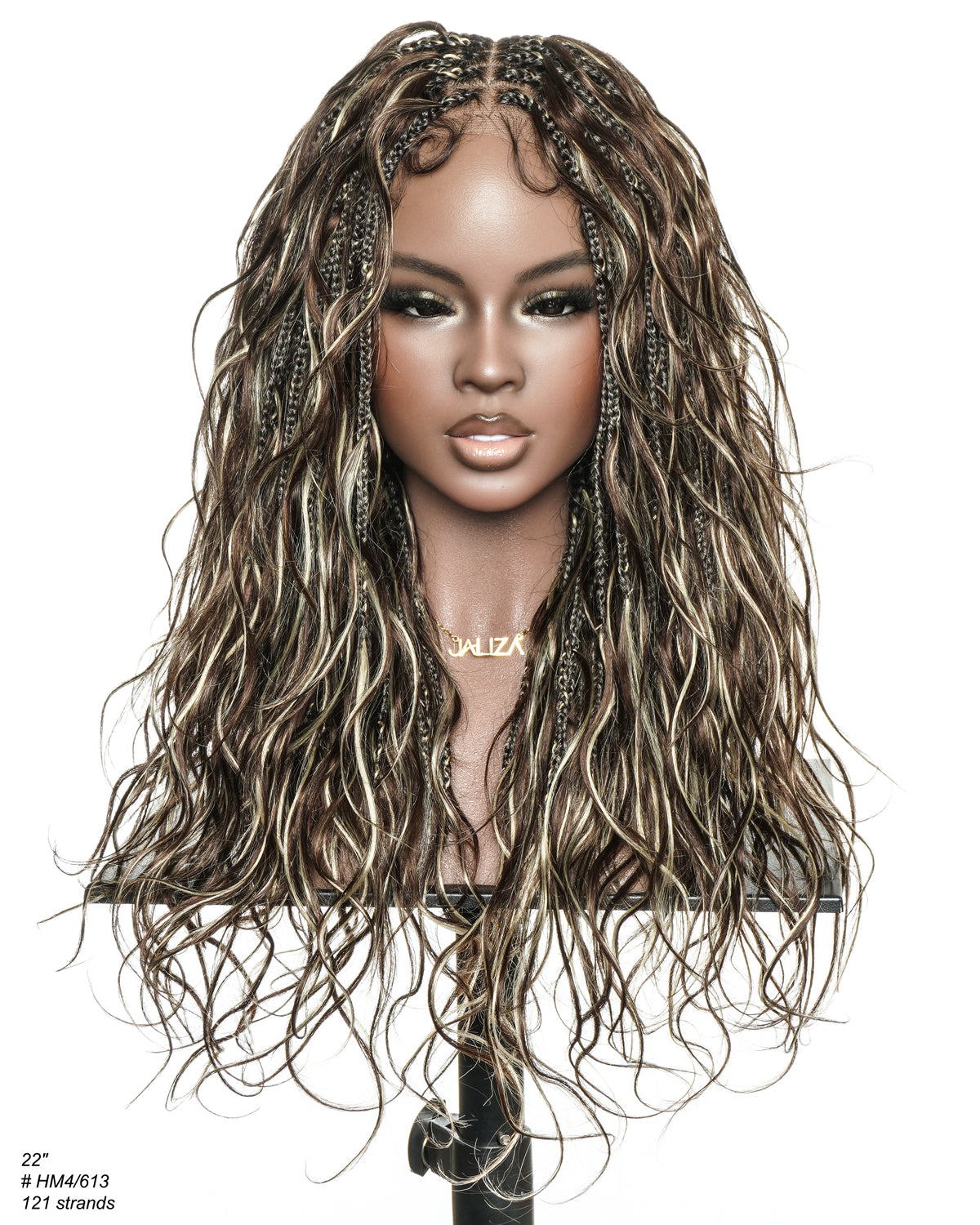 Michelle - Perruque tressée miracle sans colle style salon, dentelle suisse HD pré-blanchie, tresses Boho Bora Bora, boucles corps ondulé cheveux humains
