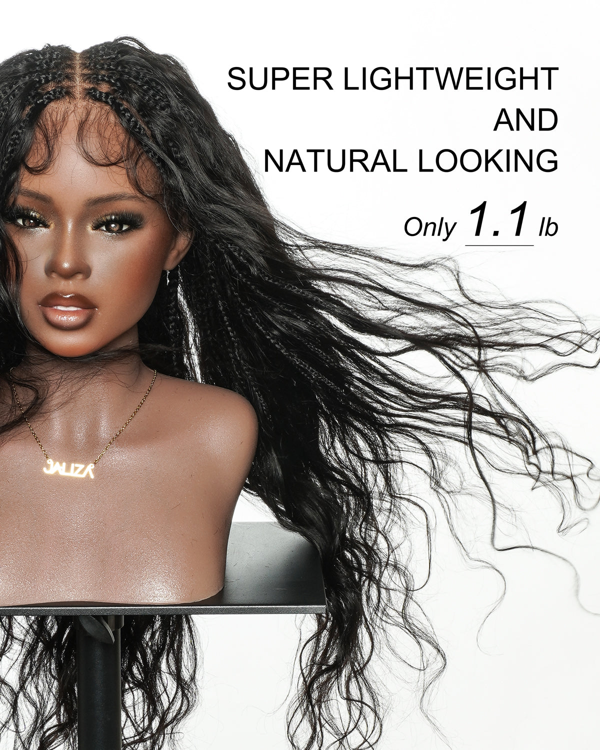 Michelle Luxury Perruque tressée de 30 pouces, 250 % de densité, Swiss HD pré-blanchie, entièrement en dentelle, modèle Bora Bora Boho, avec boucles bohèmes en cheveux humains
