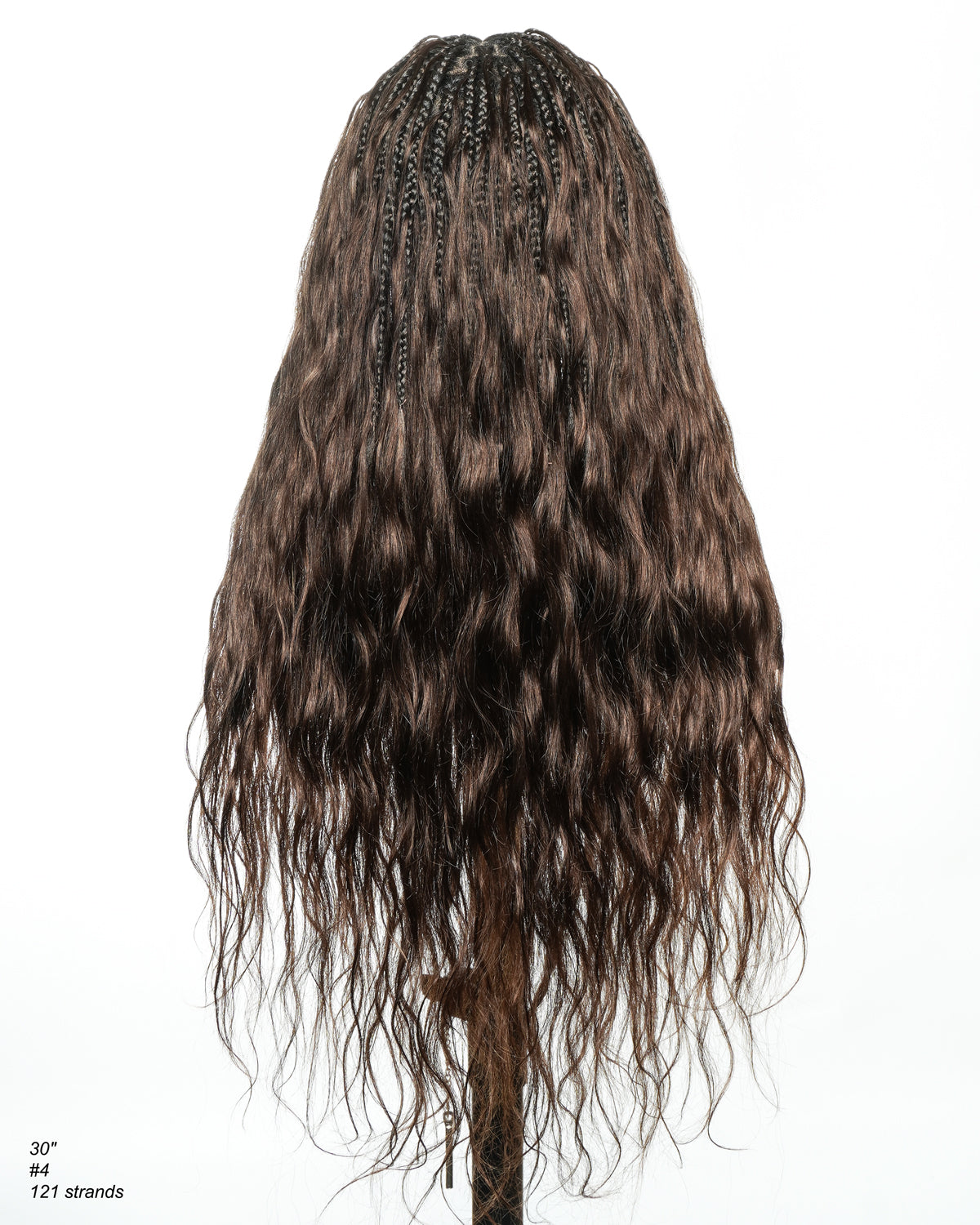 Michelle - Perruque tressée miracle sans colle style salon, dentelle suisse HD pré-blanchie, tresses Boho Bora Bora, boucles corps ondulé cheveux humains