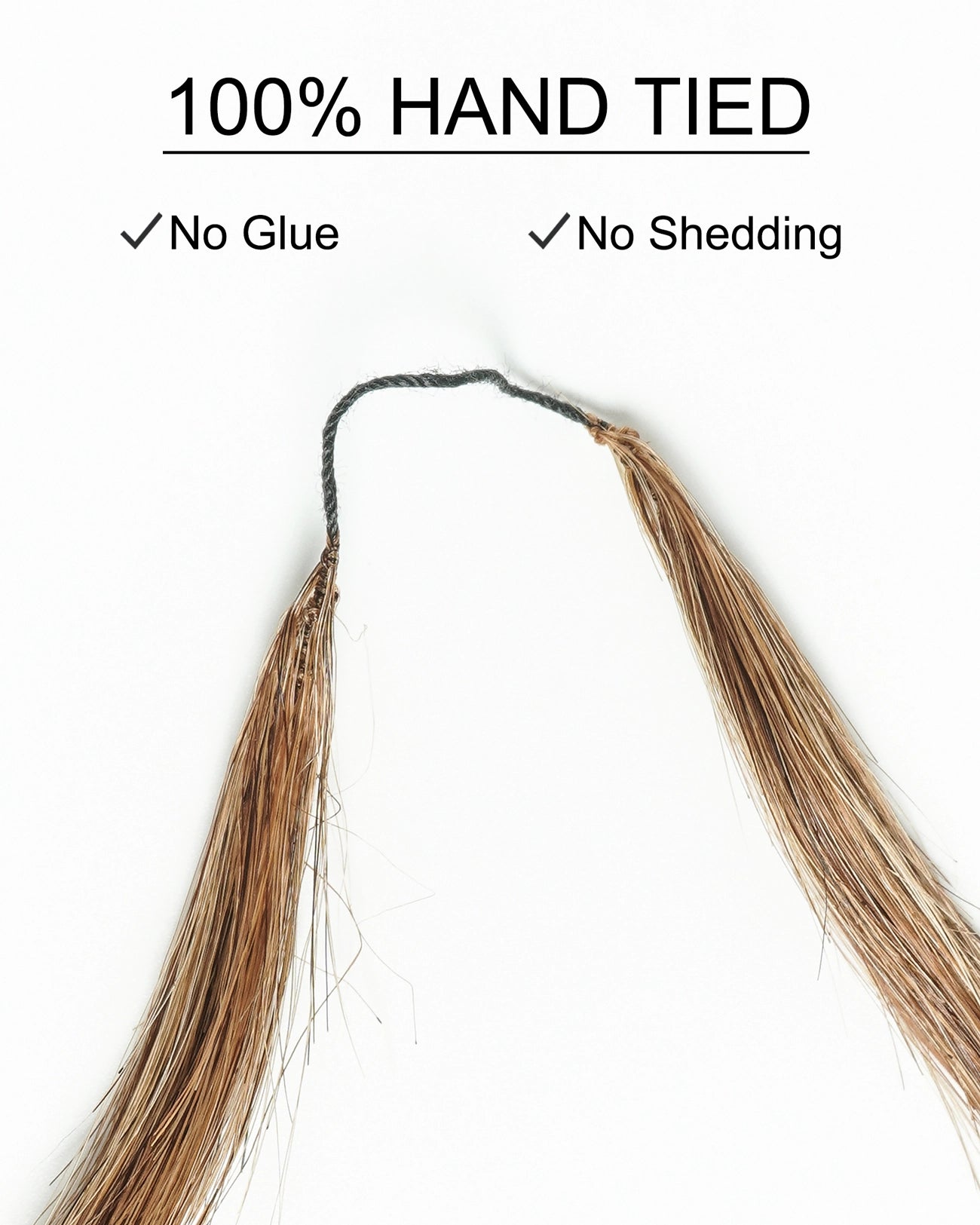 Extensions de cheveux tressés à la main 100 % cheveux humains 18" style plume pour tresses Miracle Knots