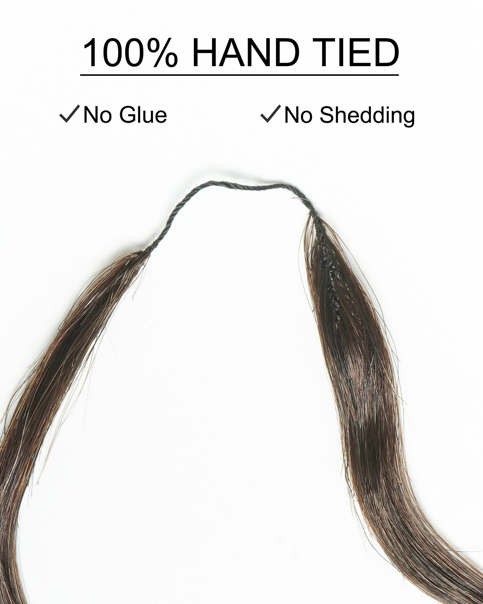Extensions de cheveux tressés à la main 100 % cheveux humains 18" style plume pour tresses Miracle Knots